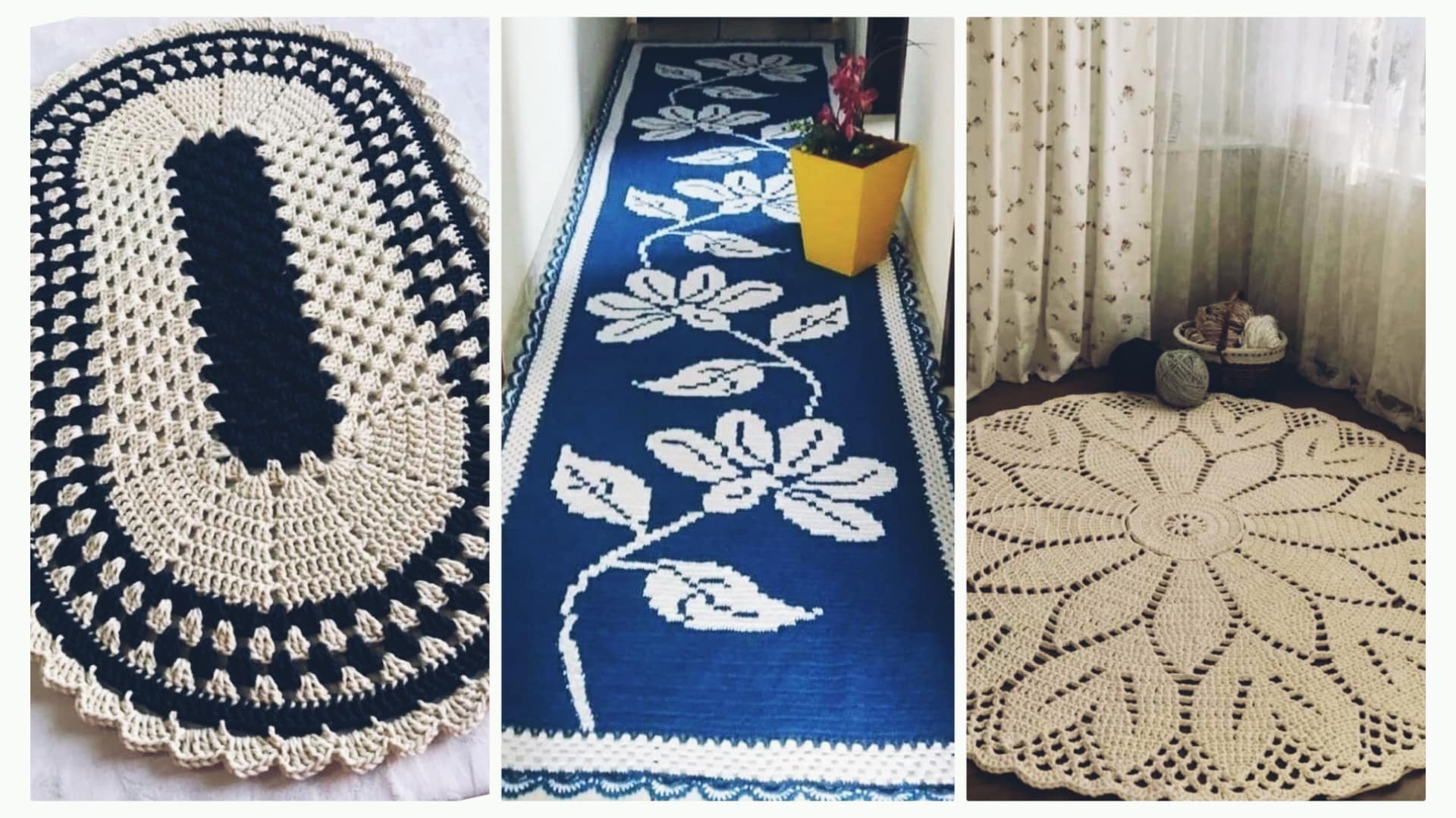Aprenda a Fazer Tapetes de Crochê em Diferentes Formatos